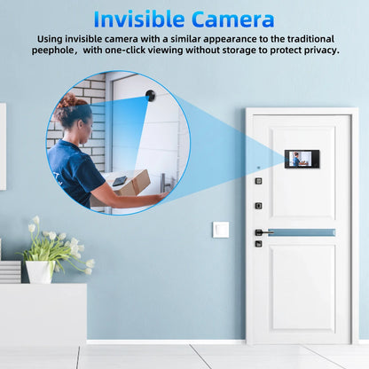 Wsdcam 3.5 inch Camera Peephole Doorbell 120 Degree Door viewer Wireless Doorbell Smart Home Door Camera with Monitor Mirilla