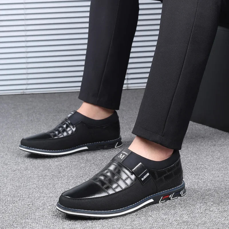 Hot Men Casual Shoes Buckle Leather Shoes for Men Business Slip-on Shoes Office Work Shoes Men Loafers Sapato Masculino