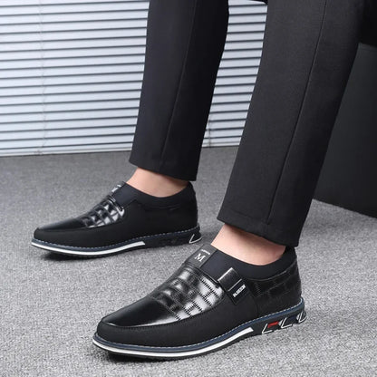 Hot Men Casual Shoes Buckle Leather Shoes for Men Business Slip-on Shoes Office Work Shoes Men Loafers Sapato Masculino