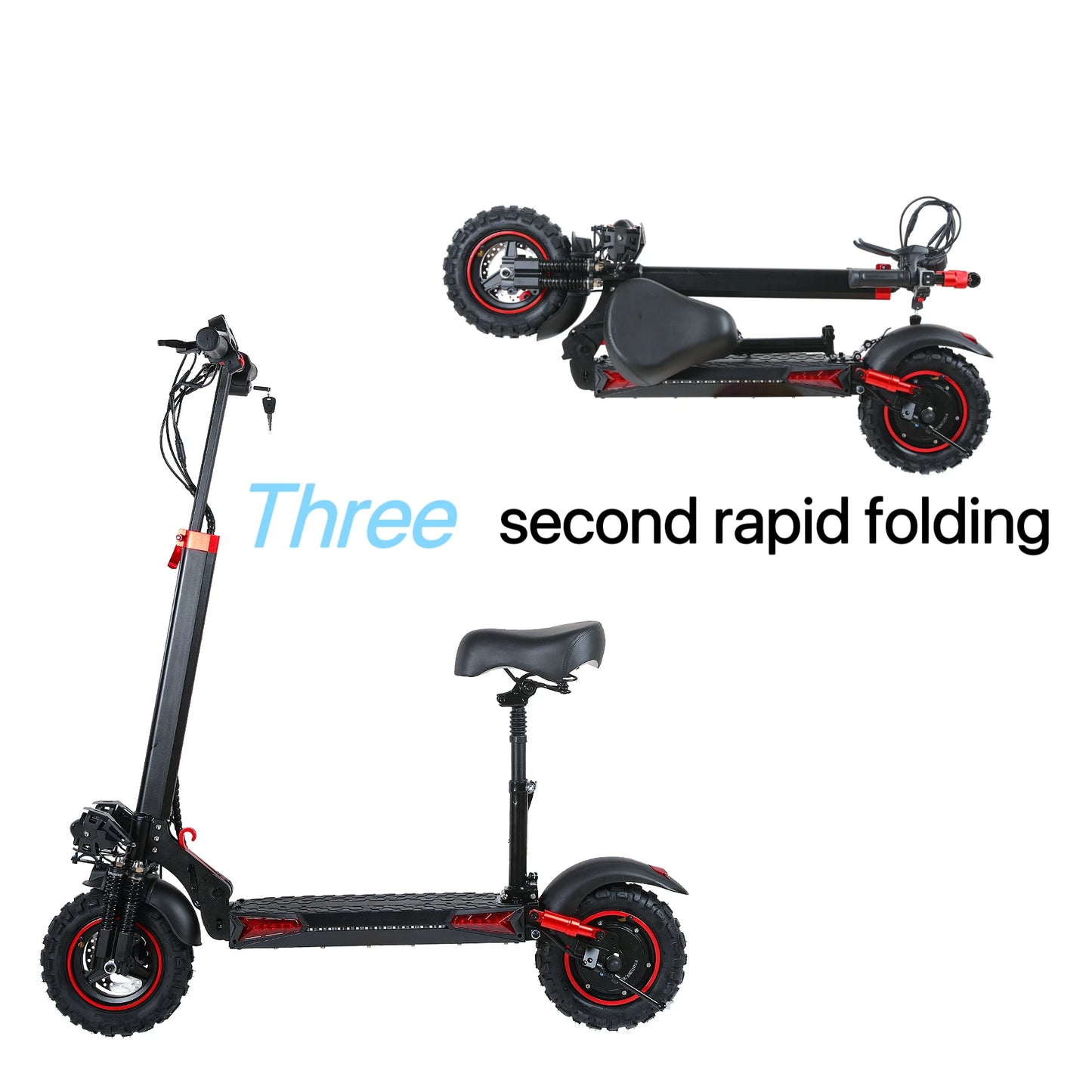 E-Scooter J11MAX Foldable Waterproof Adult Electric Scooter 11Inches Explosion-Proof Tire 48V 1200W 18Ah Configuration Smart