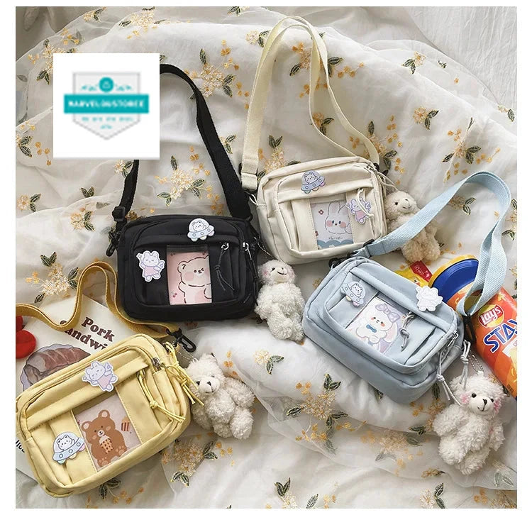 New Kawaii Bag Girls 2024 New JK Transparent Bag Small Crossbody Bag For Women Purses and Handbags Shoulder Bag Itabag Bolso