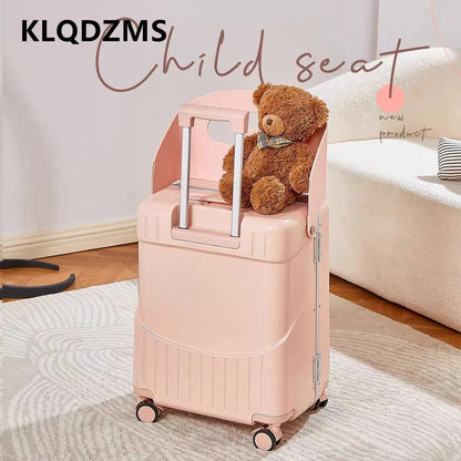 KLQDZMS Luggage Children's Multifunctional Boarding Box ABS + PC Trolley Case Large-capacity Password Box 20 Inches Suitcase