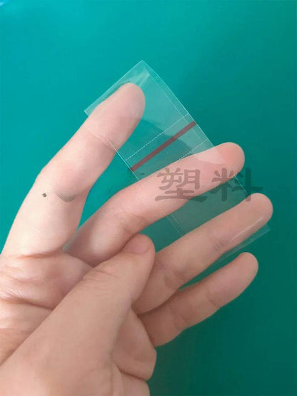 200pcs Medicine Bottle Mouth Plastic Sealing Film Black English Printed Heat Shrink Film Transparent Easy To Tear Sealing Sleeve