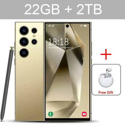 2024 S24 Ultra 7.3HD Global Version Mobile CASE Phones Original Smartphone 5G Dual SIM Android 14 Cell Phone 7800mAh 108MP Cellphones - MarvelouStoree