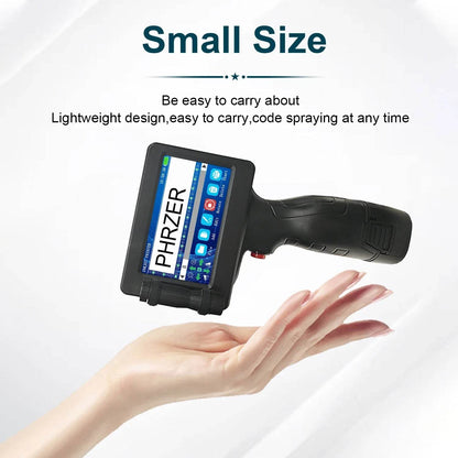 Phezer P17 Handheld Inkjet Printer Date Number Expiry Date Logo QR Bar Batch Code Expiry Date 12.7mm Label Printer 28 Languages