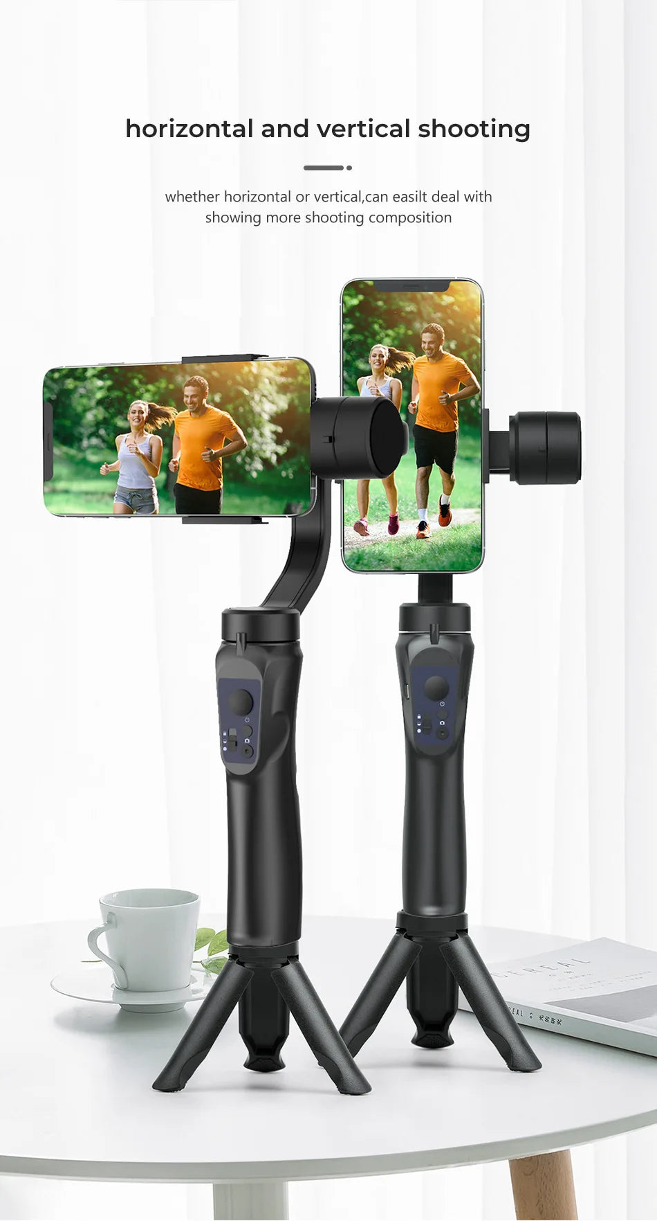 F11 3-Axis Gimbal Stabilizer Smartphone Foldable Handheld Phone Smile Snapshot Vlgo Video Record For iPhone Cellphone Huawei