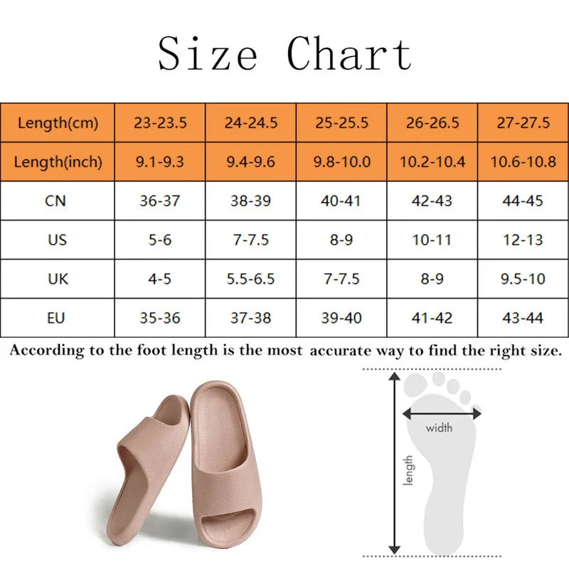 Thick Platform Bathroom Home Slippers Women Fashion Soft Sole EVA Indoor Slides Men sandals 2023 Summer Non-slip Flip Flops