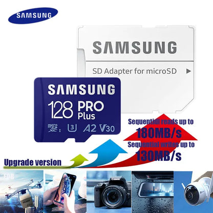 SAMSUNG EVO Plus Memory Card 32GB/SDHC 64GB/128GB/256GB/512GB SDXC Micro SD/TF Flash Cards MicroSD UHS-1 For Phone Drone Camera