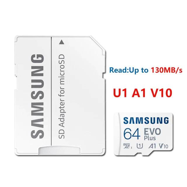 SAMSUNG EVOPlus 64GB U1V10A1/128GB 256GB 512GB U3V30A2 MicroSD Memory TF Card microSDXC UHS-I Class10 Read Speed up to 130MB/s - MarvelouStoree