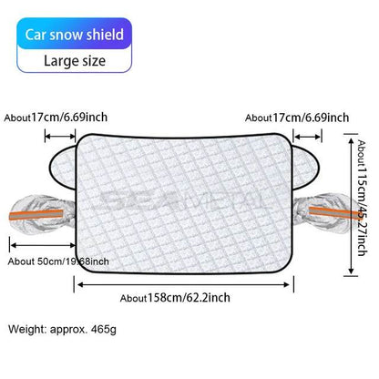 SEAMETAL Car Windshield Snow Shield Cover Sun Protection Dual Use Magnetic Front Window Snow Cover Thickened Sunshade Protector - MarvelouStoree