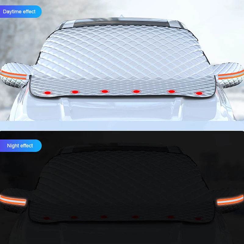 SEAMETAL Car Windshield Snow Shield Cover Sun Protection Dual Use Magnetic Front Window Snow Cover Thickened Sunshade Protector - MarvelouStoree