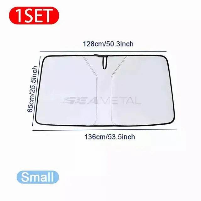 SEAMETAL Car Windshield Sun Shade Cover Front Window Sun Visor Protection Foldable Car Curtains for Summer Cooling UV Refletive - MarvelouStoree