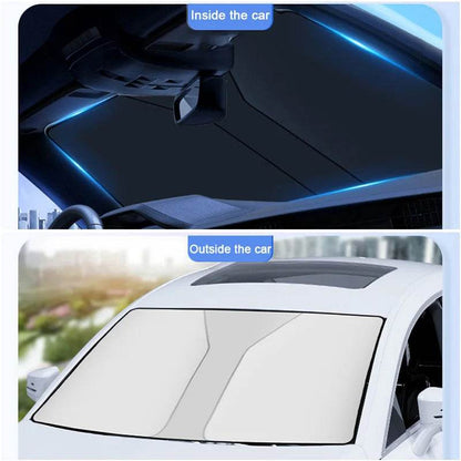 SEAMETAL Car Windshield Sun Shade Cover Front Window Sun Visor Protection Foldable Car Curtains for Summer Cooling UV Refletive - MarvelouStoree