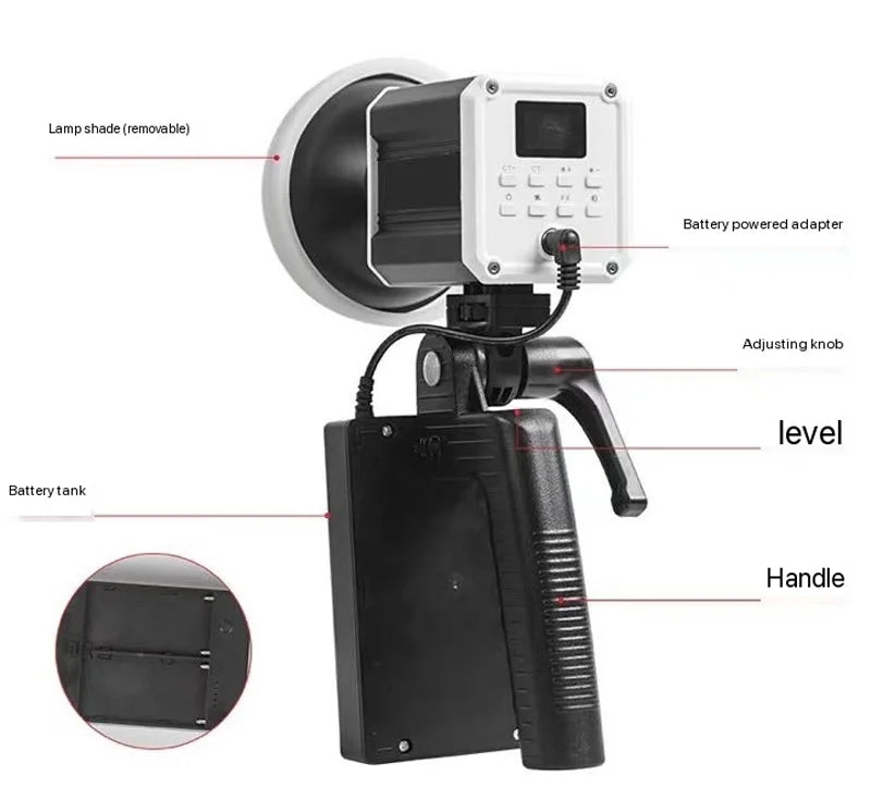 SHUNYI LED Video Light 60W COB Photography Light 2800K-6800K for Live Streaming Home Studio Comercial Photography