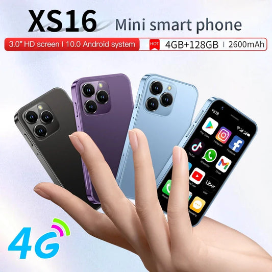 SOYES XS16 Mini 4G LTE Android10.0 Smartphone 4GB RAM 128GB ROM 3" Display 5MP Camera Dual SIM With Play Store WhatsAPP