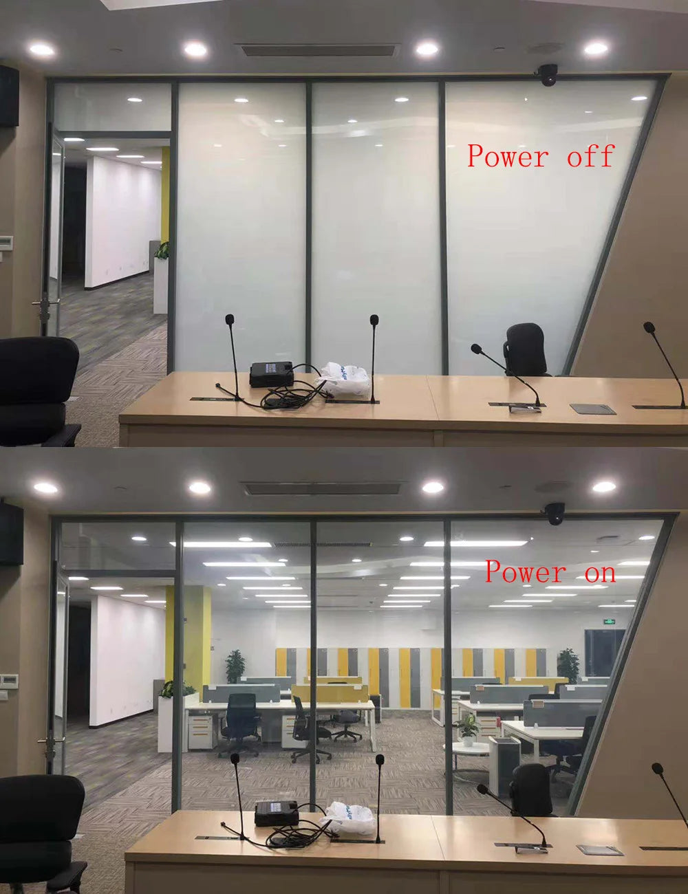 Smart Film Electric Window Film Smart Switchable Partition Building Office Custom Sizes With Power Supply Control