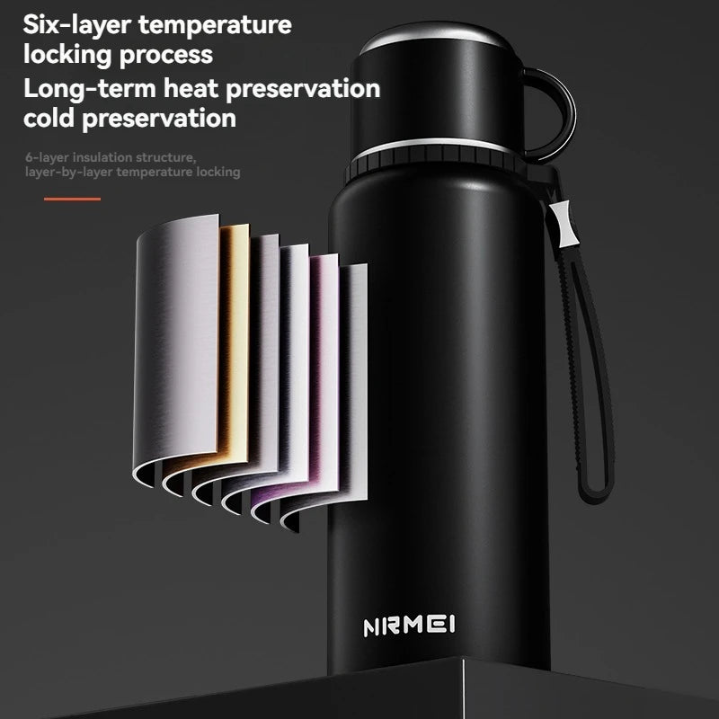 2L Thermos Insulated Water Bottle Smart Vacuum Flask coffee drinkware cup Stainless Steel Double Wall Kettles Hot Water Bottle