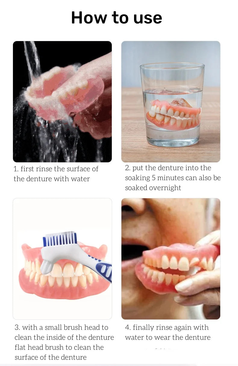 1pc Denture Toothbrush Cleaning Brush Double Sided Denture Brush Invisible Braces Orthodontic Retainer Descaling Brush