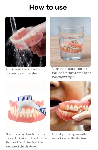 1pc Denture Toothbrush Cleaning Brush Double Sided Denture Brush Invisible Braces Orthodontic Retainer Descaling Brush