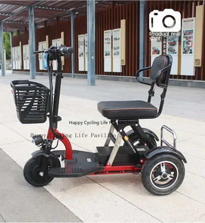 48v 350W 20AH 40KM Electric Trike Leisure Foldable Electric Tricycle Super Load-Bearing Adult Mini Portable Electric Vehicle