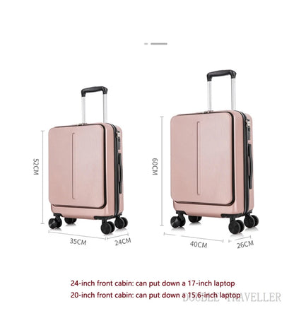 NEW 20"24"inch Rolling Luggage with Laptop Bag Business Travel Suitcase Case Men Universal Wheel Trolley PC Box Trolley Luggage