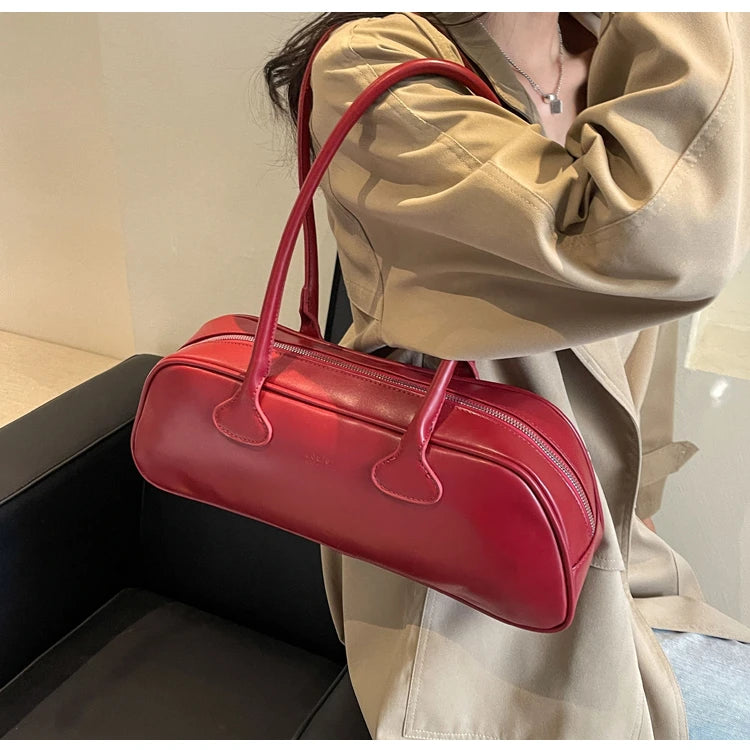 Advanced Sense Retro Pu Zipper Ladies Shoulder Bags Trend 2024 Light Luxury Hot Sale Bags for Women New Bolsas Femininas