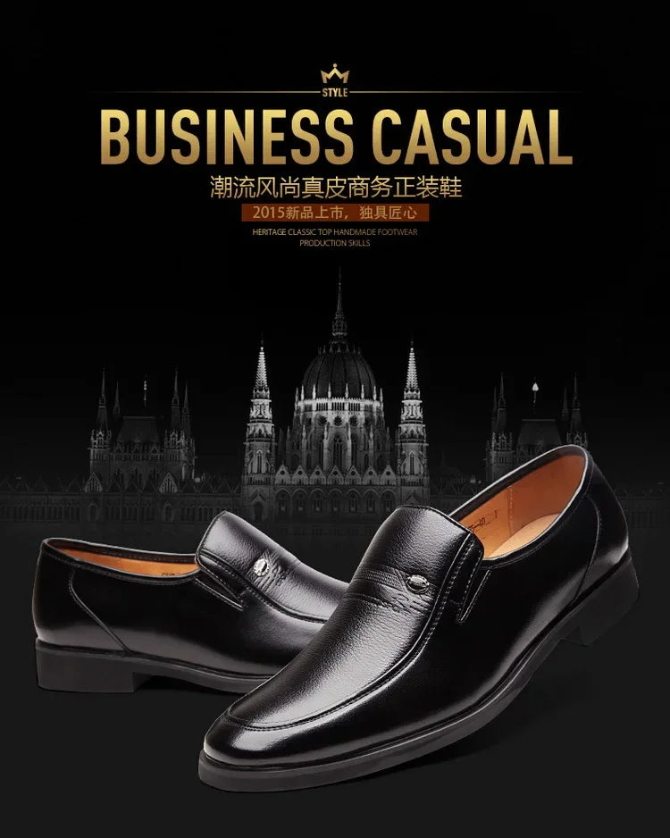 Leather Men Formal Shoes Luxury Brand 2023 Men's Loafers Dress Moccasins Breathable Slip on Black Driving Shoes Plus Size 38-44