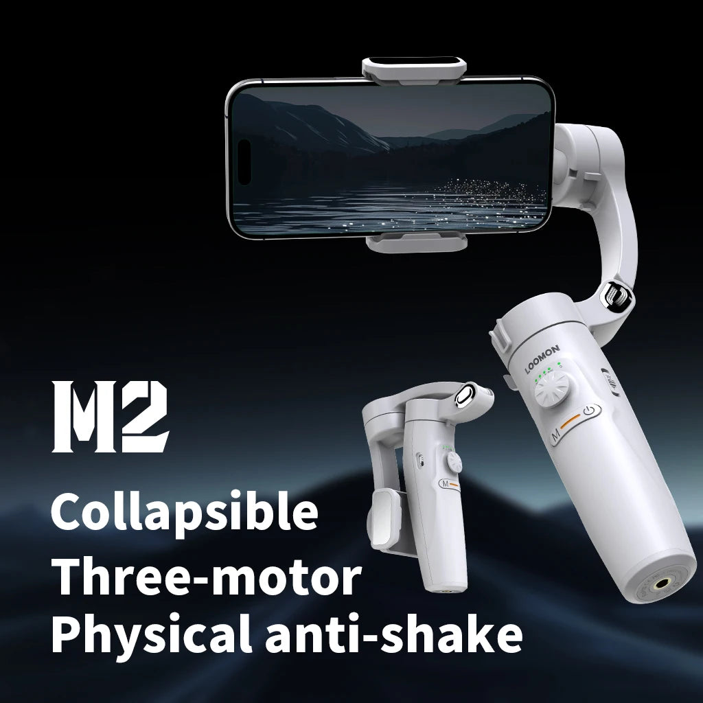 Stabilizer 3-Axis Handheld Gimbal Stabilizer for Smartphone Tiktok Iphone Xiaomi Smartphone live M2-1 New 360 Rotation