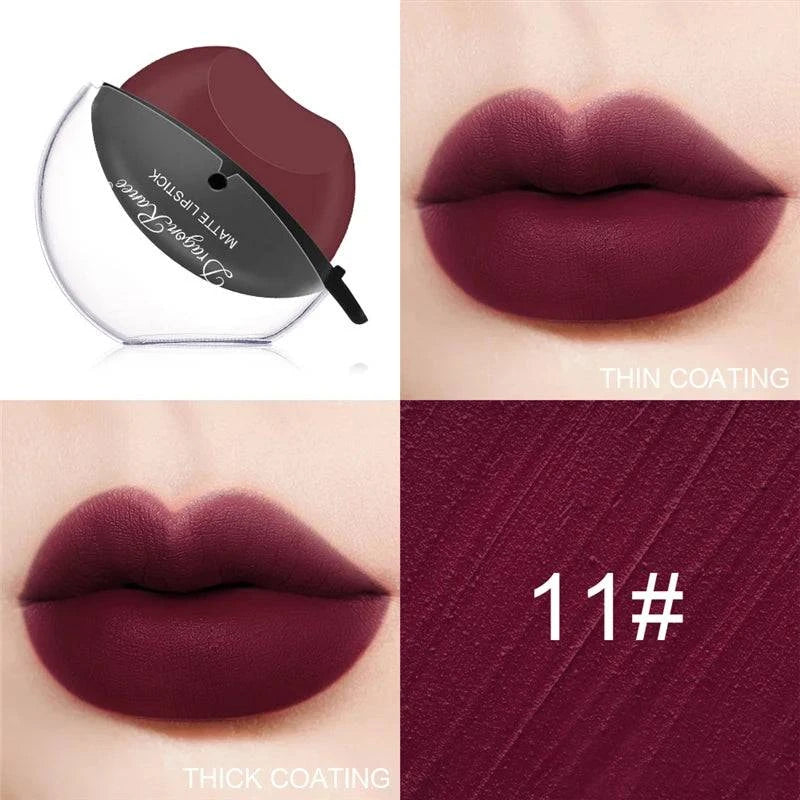 New Squeeze Into Lazy Lipstick Lip-shaped Lipstick Moisturizing Matte Lip Makeup Tint Waterproof Nonstick Cup Lipgloss Korean - MarvelouStore