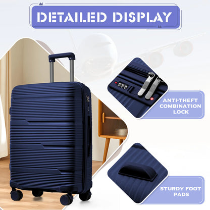 2pcs Large Capacity Durable Suitcase Sets, 2024 New Hand Luggage Women Men Carry on Boarding Travel Suitcases 13/20/24/28 Inch