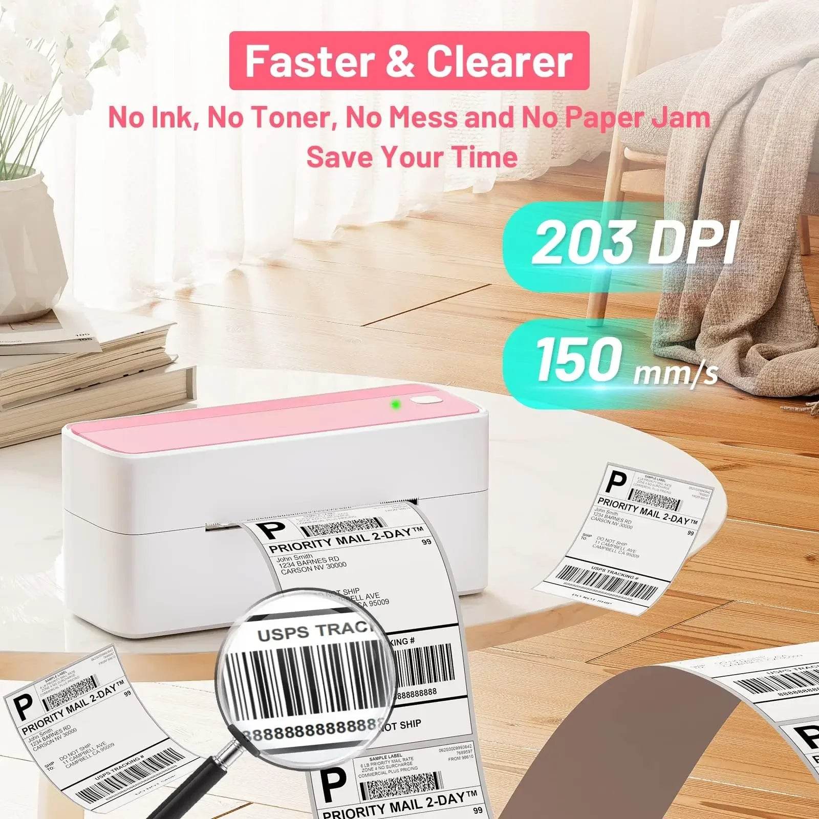 Phomemo 241 Bluetooth Thermal Label Printer Wireless Small Shipping Label Printer 4X6 Compatible with iPhone Android Mac Window - MarvelouStoree