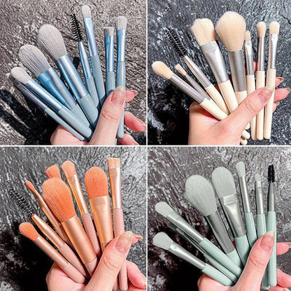 New 8Pcs Makeup Brush Set Makeup Concealer Brush Blush Loose Powder Brush Eye Shadow Highlighter Foundation Brush Beauty Tools