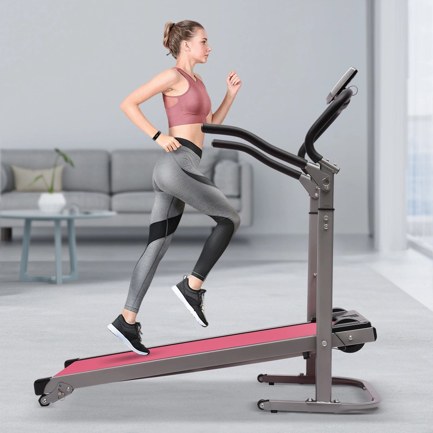 Folding Treadmill with Incline with LED Monitor Running Jogging Walking Exercise Machine Space Saving for Home Gym Easy Assembly