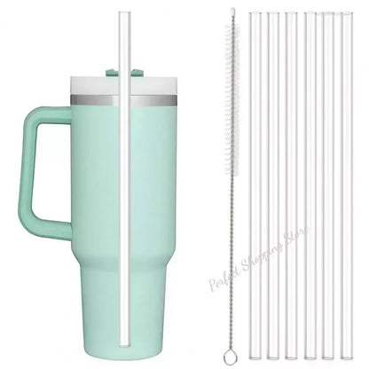 Replacement Straw Compatible for Stanley 20/ 30 Oz Cup Travel Tumbler Water Straw with Cleaning Brush Cup Accessories