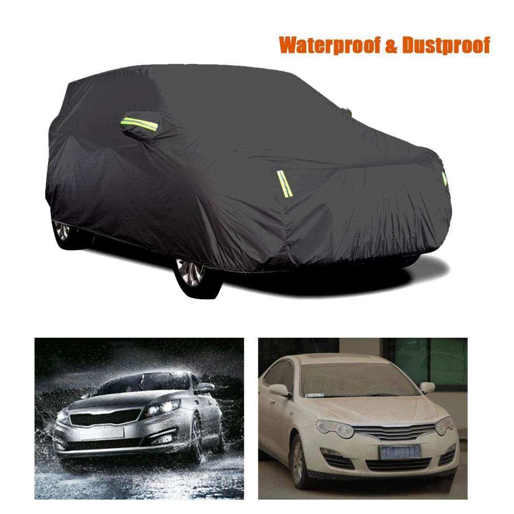 S-XXL Car Cover Sedan Full Covers with Reflective Strip Sunscreen Protection Dustproof&Waterproof UV Scratch-Resistant Universal - MarvelouStoree