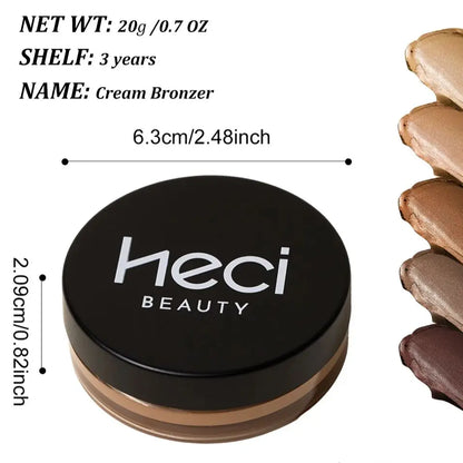 Waterproof Foundation For Dark Skin, Velvet Flawless Pore-Less Nourishing Makeup Full Coverage, 0.7oz Big Volume Cream Bronzer