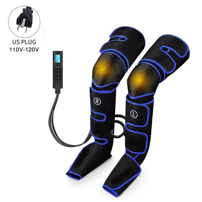 Electric Leg Muscle Relaxer 6 Modes Air Compression Recovery Boot Relieve Foot Fatigue Heating Leg Massager - MarvelouStoree