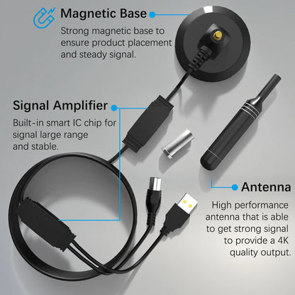 Digital Tv Antenna Hdtv With Amplifier 3600 Mile Range Indoor Outdoor Amplified Antenna With Magnetic Base