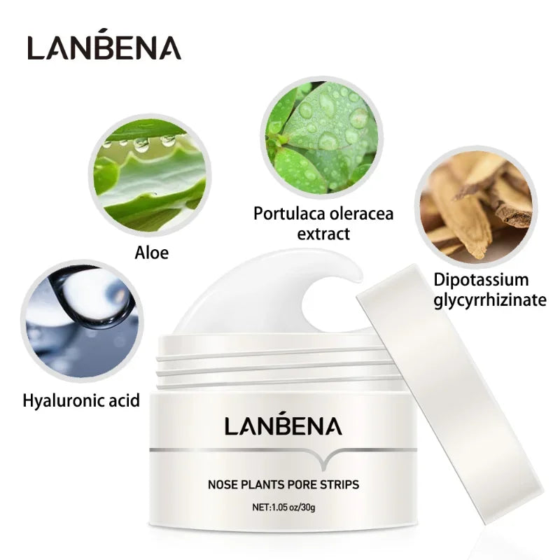 LANBENA Blackhead Remover Nose Mask Pore Strip Black Mask Peeling Acne Treatment Face Deep Cleansing Skin Care Korea Cosmetics