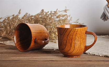 Wooden Big Belly Cups Handmade Natural Spruce Wood Cups Beer Tea Coffee Milk Water Cup Kitchen Bar Drinkware for Kitchen