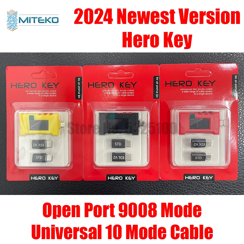 Hero Key EDL Cable & Hydra EDL USB Harmony Connections of Models Support for Phone Open Port 9008 Mode Universal 10 Mode Cable