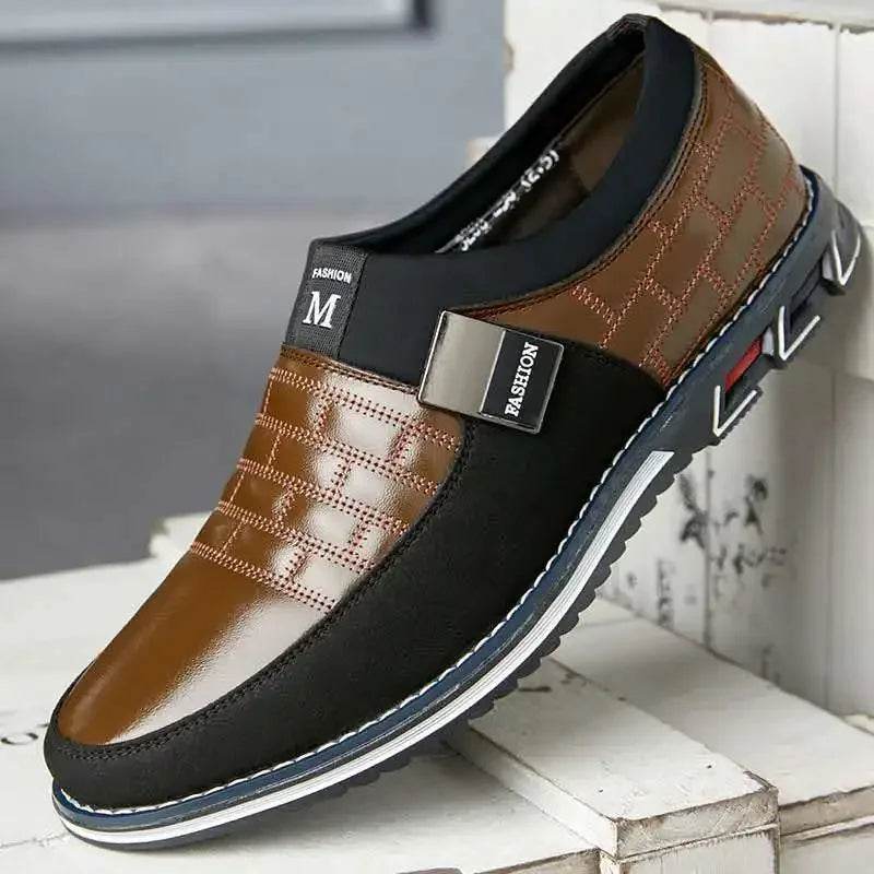 Hot Men Casual Shoes Buckle Leather Shoes for Men Business Slip-on Shoes Office Work Shoes Men Loafers Sapato Masculino - MarvelouStoree