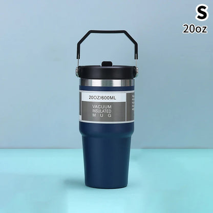 20/30oz Vacuum Insulated Tumbler Stainless Steel Coffee Cold Cup With Straw Insulated Water Bottle Thermal Water Tumbler Cup