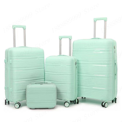 13 20 24 28 inch Set of 3 or 4 Suitcases PP Large Capacity Luggage Explosion-Proof Zipper Boarding Trolley Case Bags