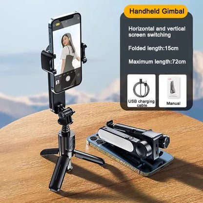 LEETA Phone Gimbal Stabilizer With Tripod For Cell Phone Selfie Stick Super Anti Shake Compatible All Smartphone Live Photograph