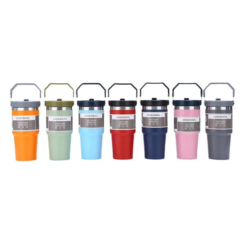 20/30oz Vacuum Insulated Tumbler Stainless Steel Coffee Cold Cup With Straw Insulated Water Bottle Thermal Water Tumbler Cup