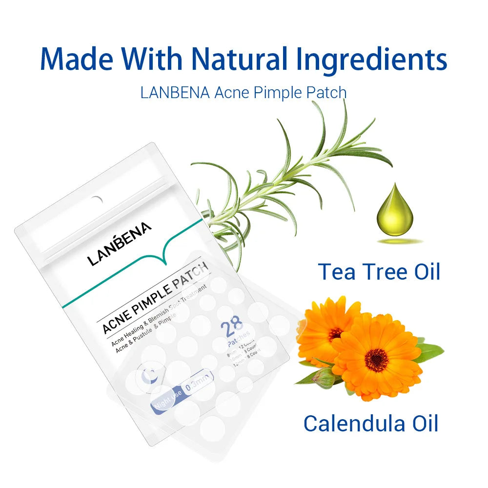 LANBENA Invisible Acne Pimple Patch Face Mask Acne Pimple Blemish Removal Stickers Acne Treatment Master Daily / Night Use