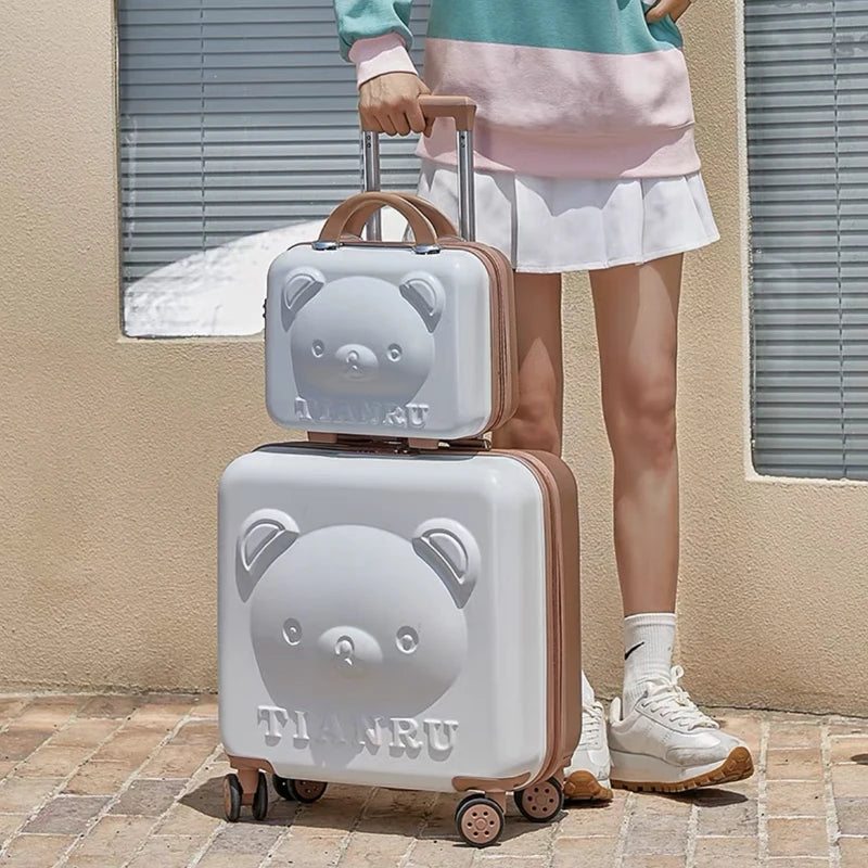 2023 New Cartoon Travel Suitcase with Hand bag 20 inch Girls Trolley Bag Fashion Women Suitcase Rolling Luggage set