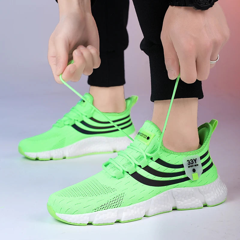 Men Casual Sport Shoes Breathable Lightweight Sneakers Outdoor Mesh Black Running Shoes Athletic Jogging Tennis Walking Shoes