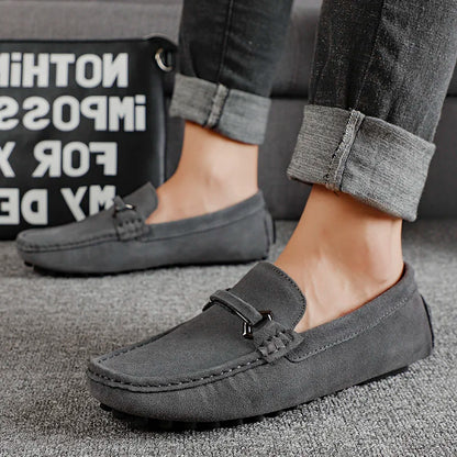 Leather Men Fashion Business Shoes New Men Loafers Lightweight Mens Slip on Shoes 2024 Handmade All-match for Men Driving Shoes